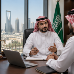 Saudi employment dispute resolution process consultation showing labor law mediation, legal proceedings, and workplace conflict management